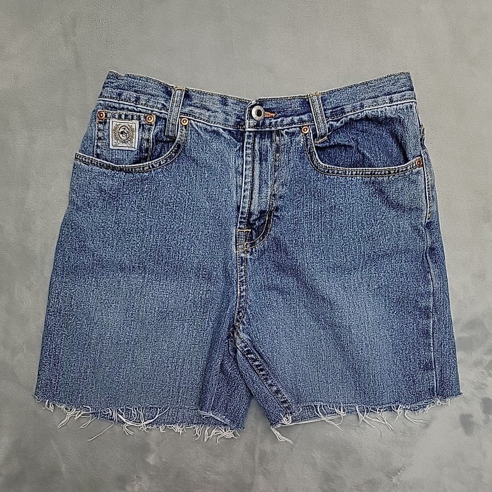 Cinch Denim Shorts Women 18S Blue Cut Off High Rise Western Cowgirl Festival